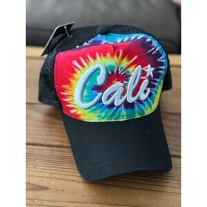 Pit Bull Cali Tie Dye Trucker Hat Snapback Baseball Cap California Style OSFA